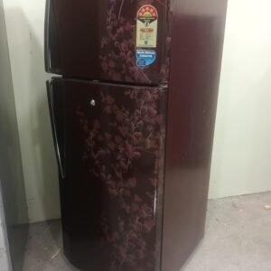 Videocon eden ecofresh maroon color floral printed double door fridge